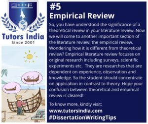 distinguish between empirical and theoretical literature review