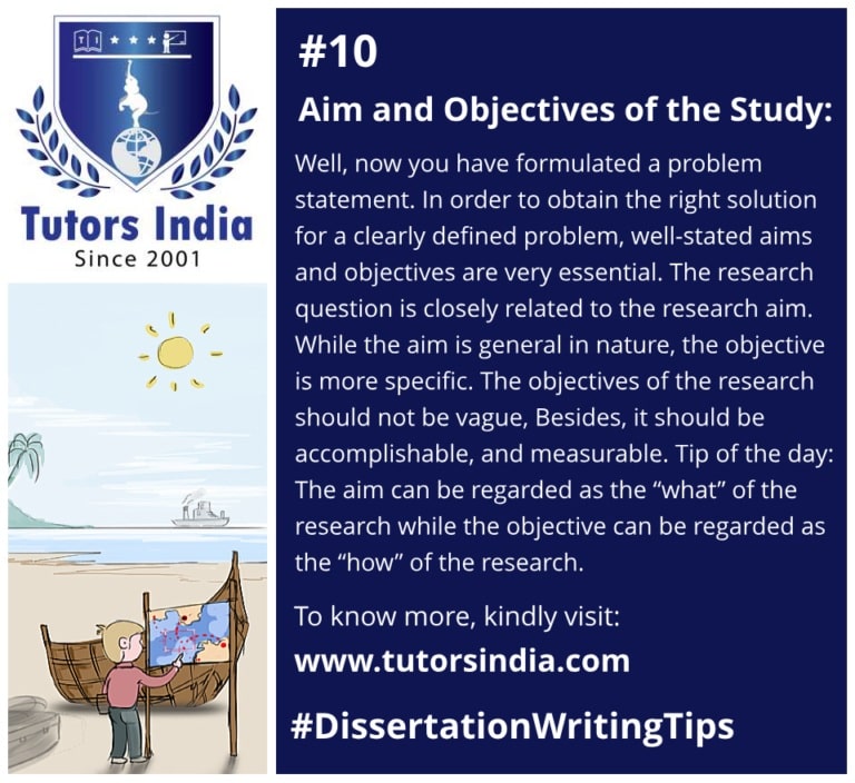 aims and objectives of a dissertation